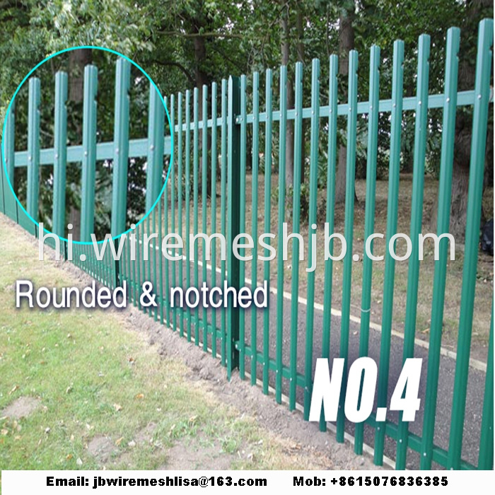 Powder Coated And Galvanized Steel Palisade Fence